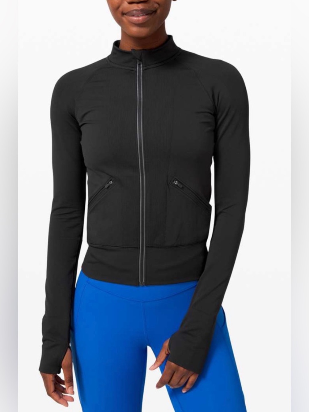 Lululemon Open Stride Run Bomber Jacket Black Size 8 W3CRIS